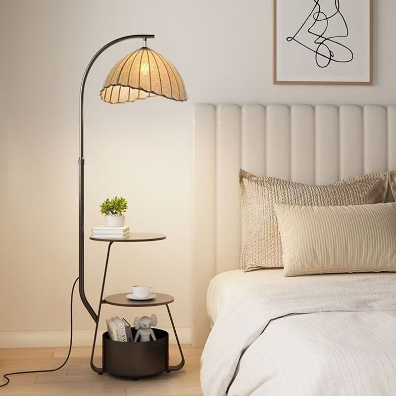 Modern Multi-Functional Floor Lamp with Shelves