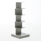 Modern Floating Metal Bookshelf - 5, 6, 8, and 9 Tier Vertical Storage | Space-Saving Metal Bookcase for Home & Office