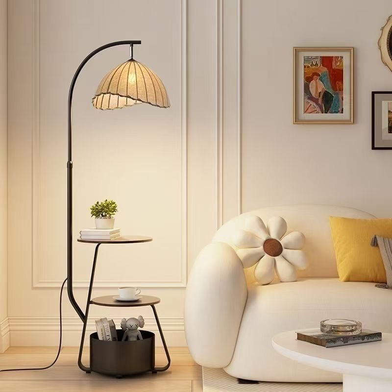 Modern Multi-Functional Floor Lamp with Shelves