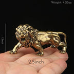 Mini Brass Lion Statue – Handcrafted Collectible Figurine
