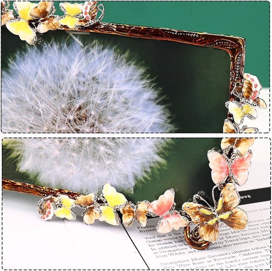 Vintage Butterfly Enamel Picture Frame – 4x6 5x7