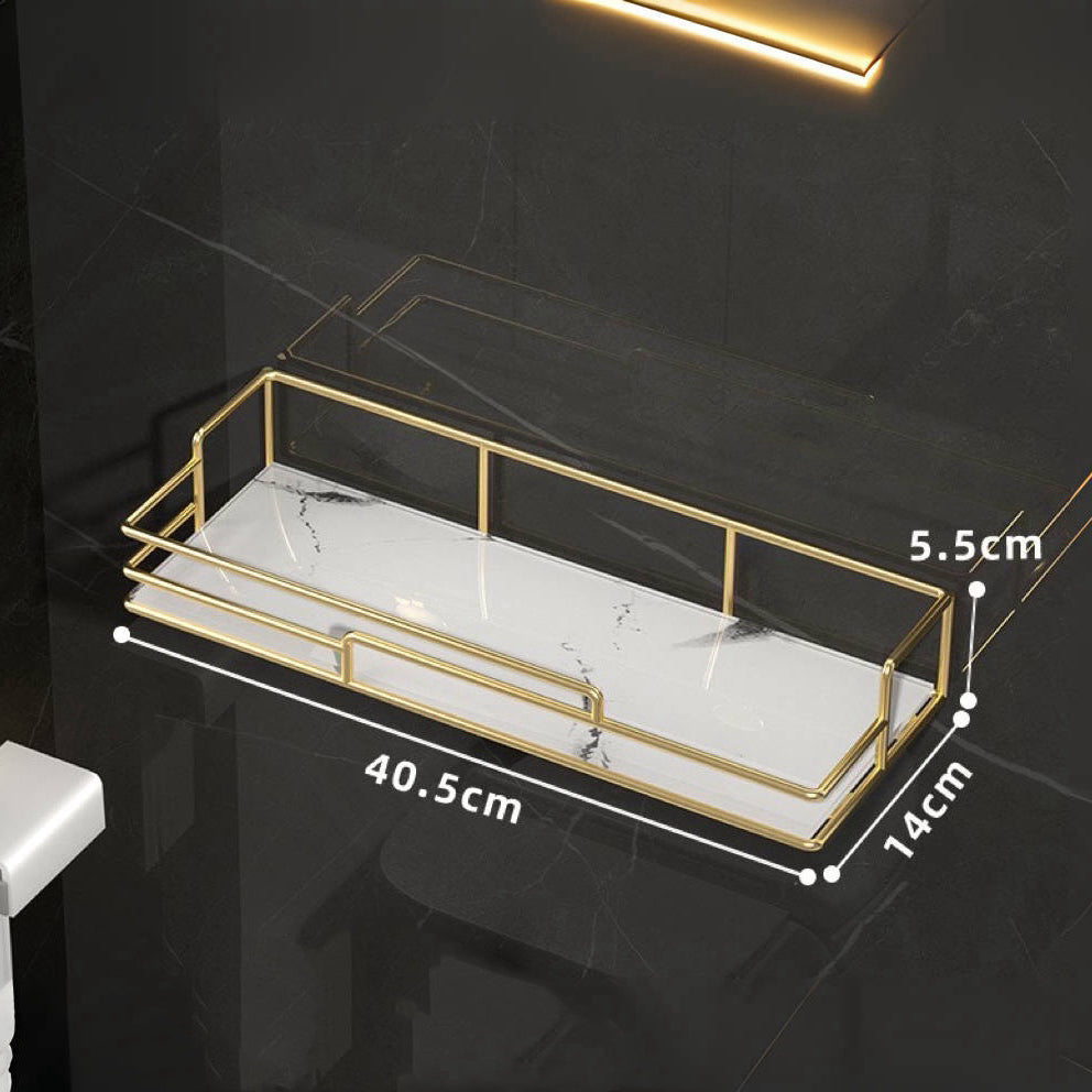 Elegant Gold Bathroom Tray – Modern Organizer for Toiletries