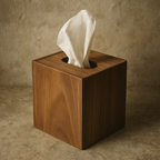 Wooden Tissue Box Cover Designed in a Cube Shape