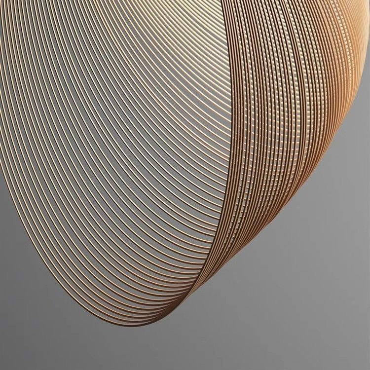 Sculptural Pendant Light – Modern Curved Minimalist Chandelier
