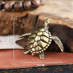 Mini Brass Sea Turtle Figurine – Symbol of Wisdom & Longevity