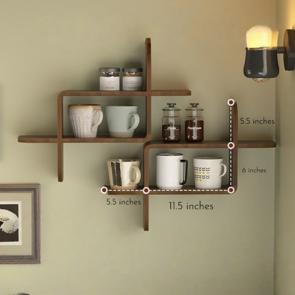 Floating Wall Shelf for Coffee & Tea Corners