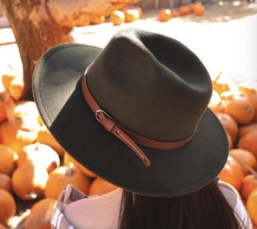 Green Fedora Short Brim