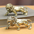 Mini Brass Lion Statue – Handcrafted Collectible Figurine