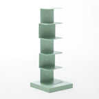 Modern Floating Metal Bookshelf - 5, 6, 8, and 9 Tier Vertical Storage | Space-Saving Metal Bookcase for Home & Office