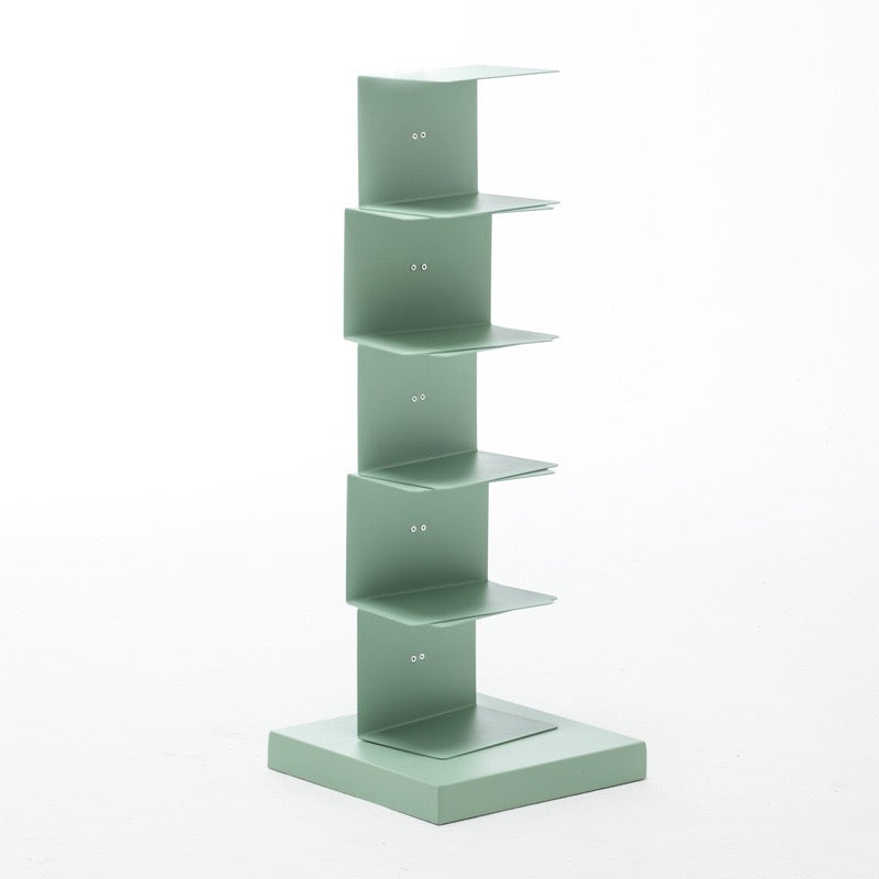 Modern Floating Metal Bookshelf - 5, 6, 8, and 9 Tier Vertical Storage | Space-Saving Metal Bookcase for Home & Office