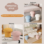 Mushroom Ottoman Stool – Cozy Minimalist Footrest