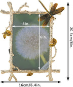 Vintage Dragonfly Enamel Picture Frame – 4x6 5x7
