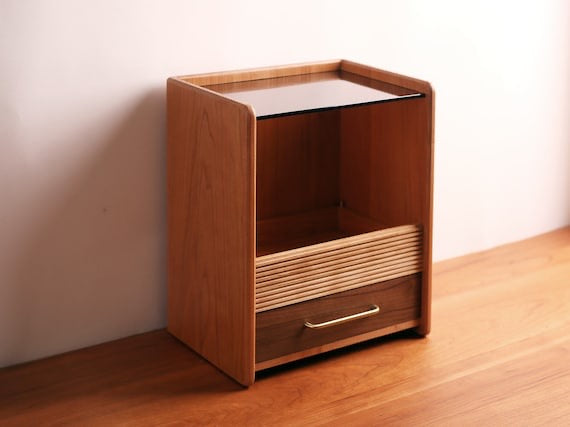 Modern Wood Makeup Organizer – 3-Layer Vanity Storage Box with Drawer