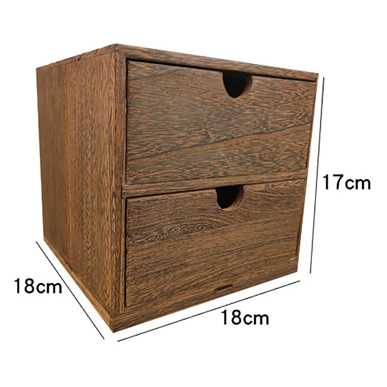 Multi-Layer Wooden Desktop Storage Organizer for Jewelry, Cosmetics, and Essentials