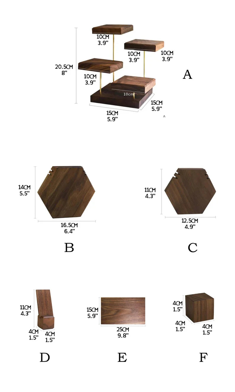 Wooden Jewelry Display Stand Set – Ring, Necklace, Earring Organizers for Retail & Home
