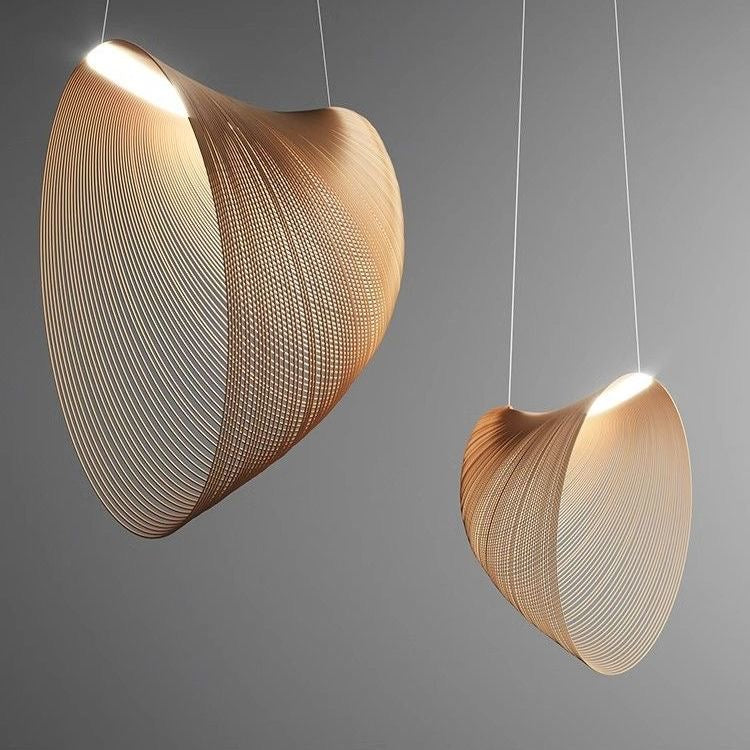 Sculptural Pendant Light – Modern Curved Minimalist Chandelier