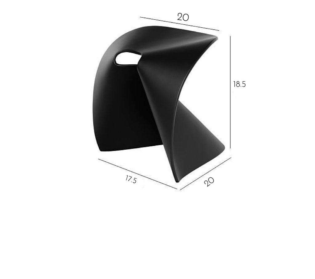 Origami Arc Modern Sculptural Stool – Minimalist Design Seating