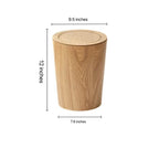 Wooden-Style Trash Bin with Optional Rotating Lid – Modern & Functional Design