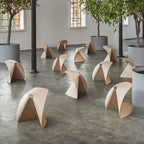Origami Arc Modern Sculptural Stool – Minimalist Design Seating