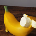 Banana Dog Resin Statue – Whimsical Dachshund Fruit Sculpture for Home, Garden, or Office Decor