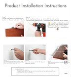 Charcoaled Live Edge Floating Wood Shelf – Rustic Natural Solid Wood Wall Shelf