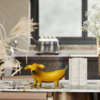 Banana Dog Resin Statue – Whimsical Dachshund Fruit Sculpture for Home, Garden, or Office Decor