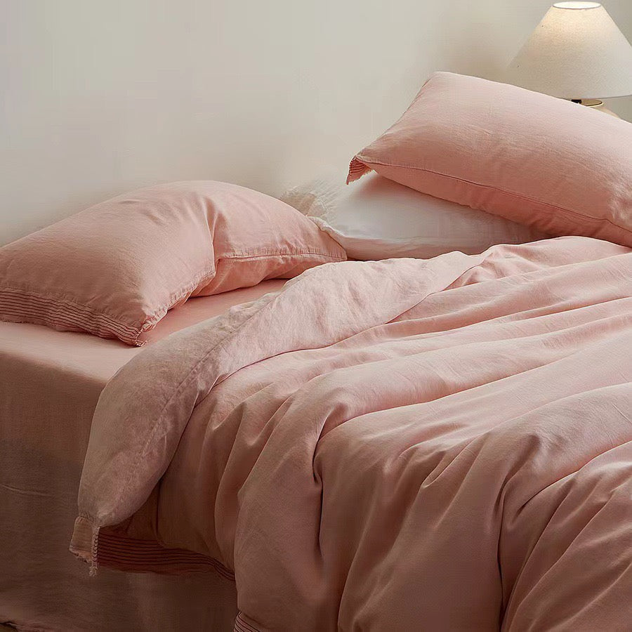 Premium Cotton 4-Piece Bedding Set – Soft Washed Finish