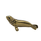 Mini Brass Seal Figurine – Handcrafted Collectible Desk Ornament