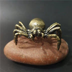 Mini Brass Spider Figurine – Collectible Desk Accent & Paperweight