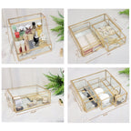 Elegant Glass Vanity  Organizer – Multi-Purpose Glass Storage Tower 7 Drawers