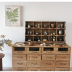 Vintage Wooden Wall Cubby Shelf Organizer – Rustic Display & Storage