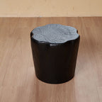 Sculptural Charred Wood Coffee Tables & Stools – Sustainable Café Decor