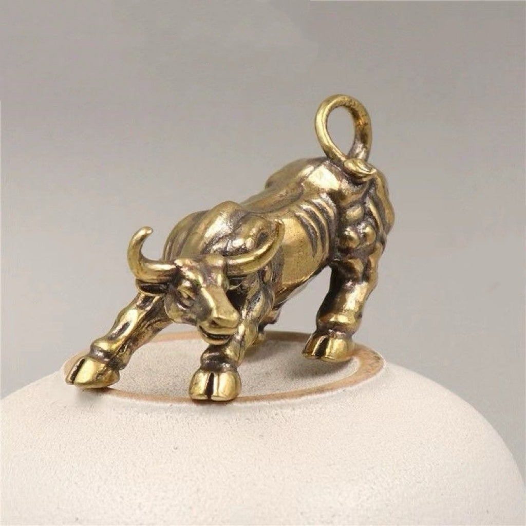 Mini Brass Bull Figurine – Handcrafted Collectible