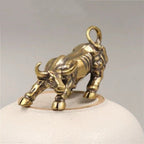 Mini Brass Bull Figurine – Handcrafted Collectible
