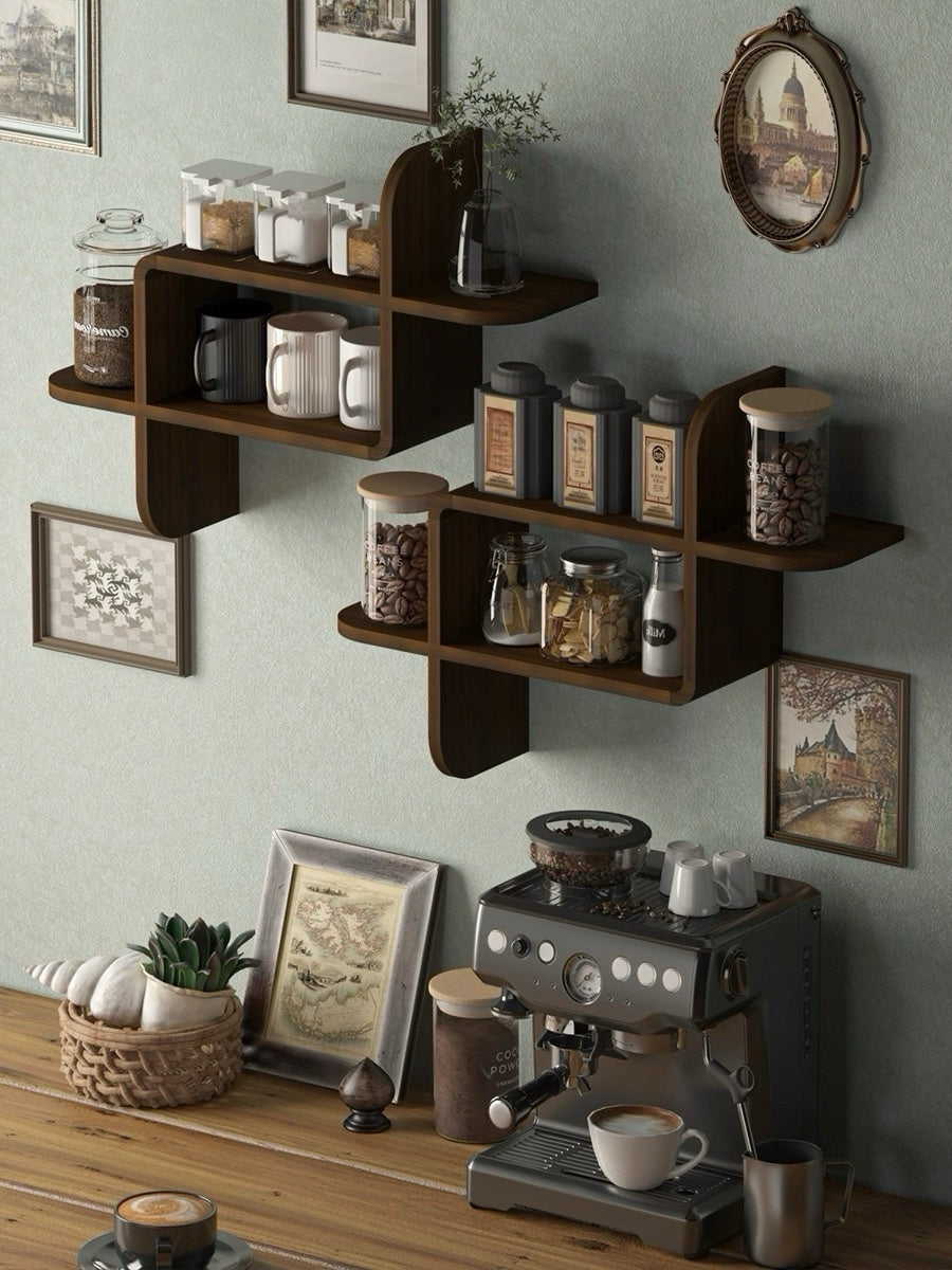 Floating Wall Shelf for Coffee & Tea Corners