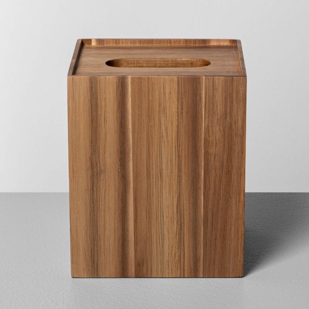 Wooden Tissue Box Cover Designed in a Cube Shape
