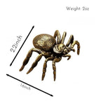 Mini Brass Spider Figurine – Collectible Desk Accent & Paperweight