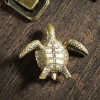 Mini Brass Sea Turtle Figurine – Symbol of Wisdom & Longevity