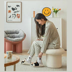 Mushroom Ottoman Stool – Cozy Minimalist Footrest