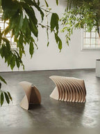 Origami Arc Modern Sculptural Stool – Minimalist Design Seating