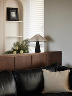 Minimalist Black Table Lamp with Linen Shade – Modern & Timeless