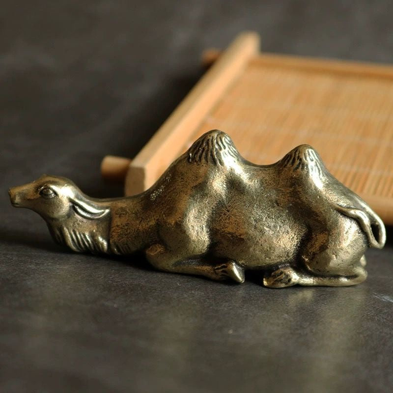 Mini Brass Camel Figurine – Double Hump Collectible