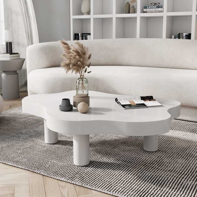 Minimalist Cloud Shaped Coffee Table, unique creative irregular cloud-shaped coffee table