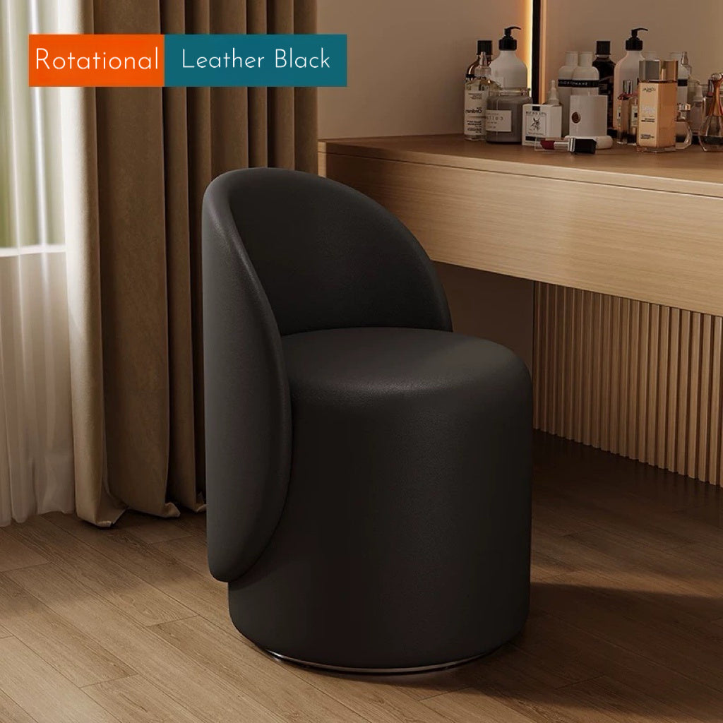 Cozy Sherpa Vanity Rotational Chair Soft Padded Fuzzy Chair