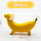Banana Dog Resin Statue – Whimsical Dachshund Fruit Sculpture for Home, Garden, or Office Decor