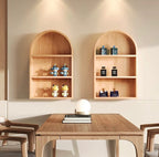 Arched Wooden Wall Shelf – Modern Minimalist Display Bookshelf