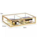 Elegant Glass Vanity  Organizer – Multi-Purpose Glass Storage Tower 7 Drawers
