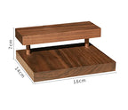 Multi-Tier Wooden Jewelry Display Stand with Modern Minimalist Design