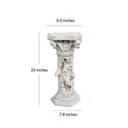 Enchanted Fairy Pedestal – 20-Inch Distressed White Column Riser for Plants & Garden Decor