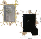 Floral Wedding Metal Picture Frame – Elegant 4x6 & 5x7 Sizes